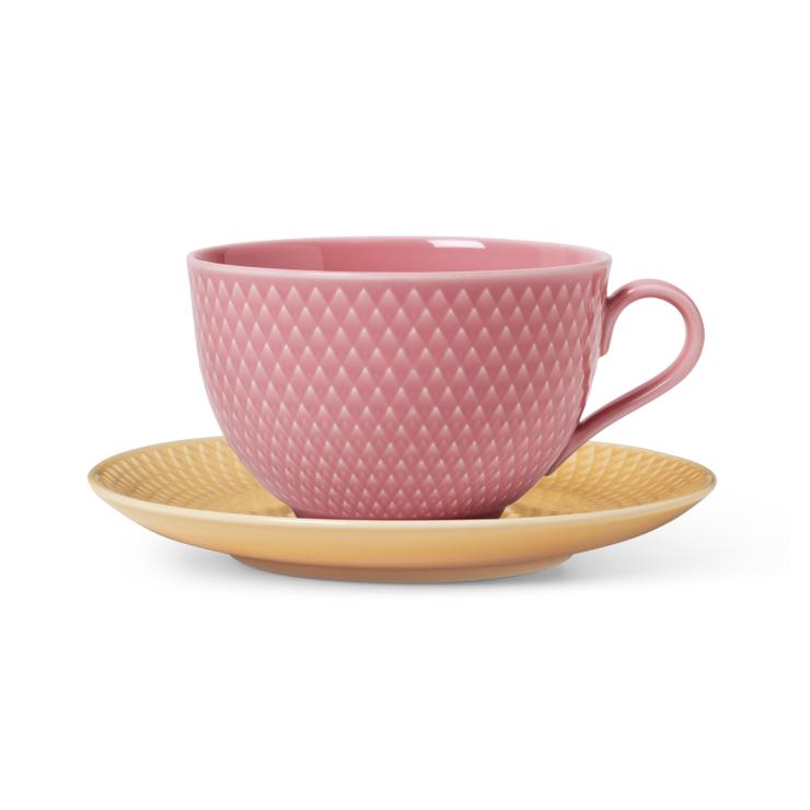 Rhombe tea cup with coasters