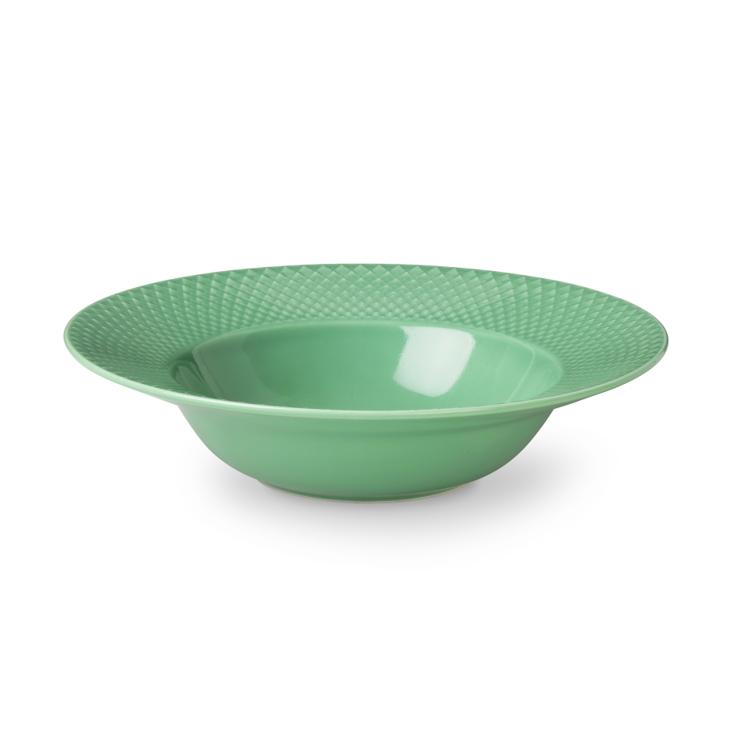 lyngby-porcelan Green Rhombe Deep Dish