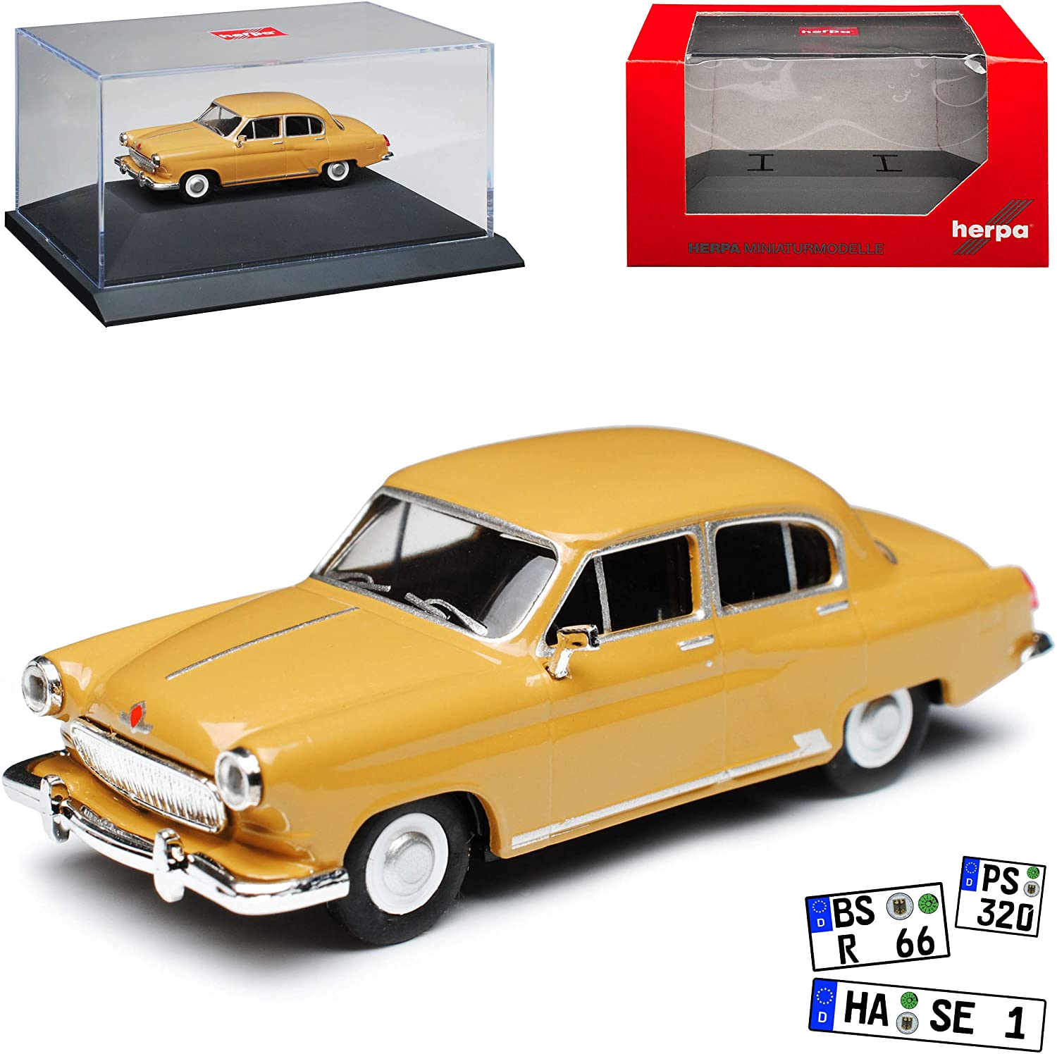 Volga Gaz Volga M-21 Limousine Brown 1956-1970 With Base And Display Case H