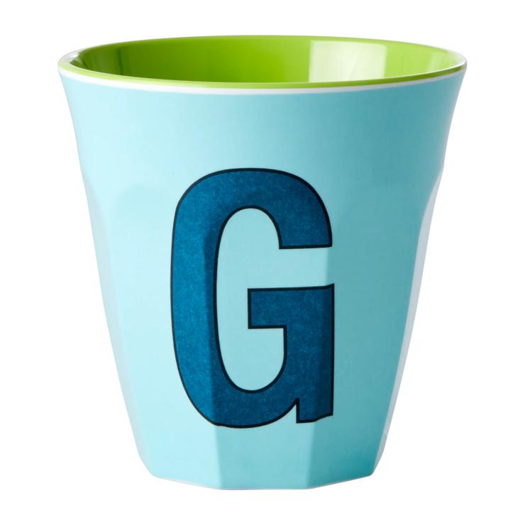 Rice melamine cup medium letter G 30 cl