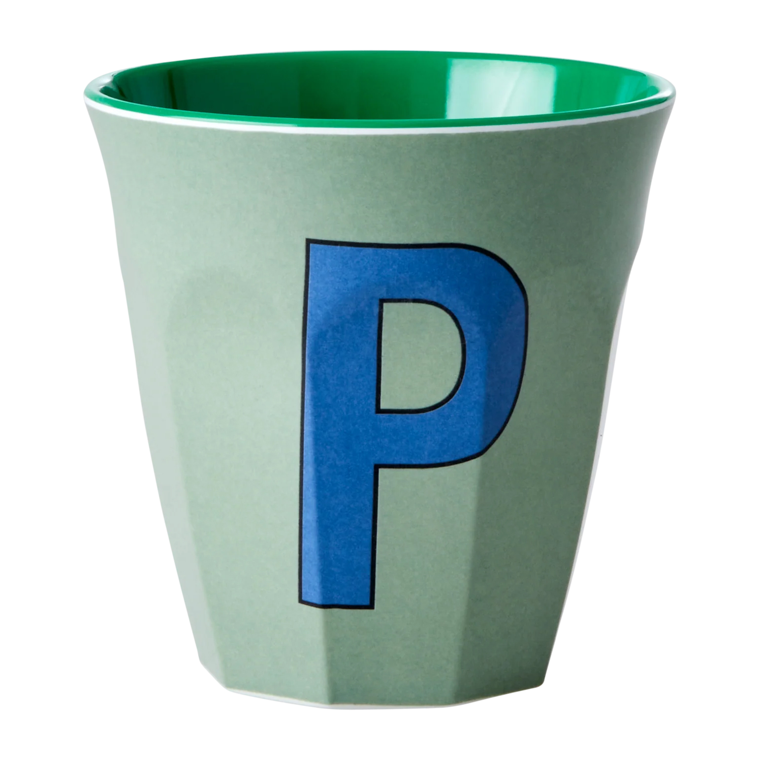 Rice melamine cup medium letter P 30 cl