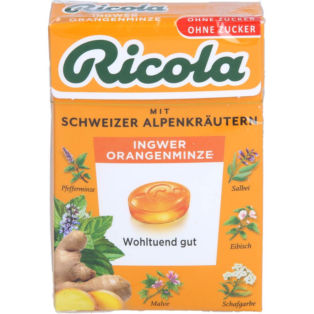 Queisser Pharma Ricola o.z.Box ginger orange mint candy