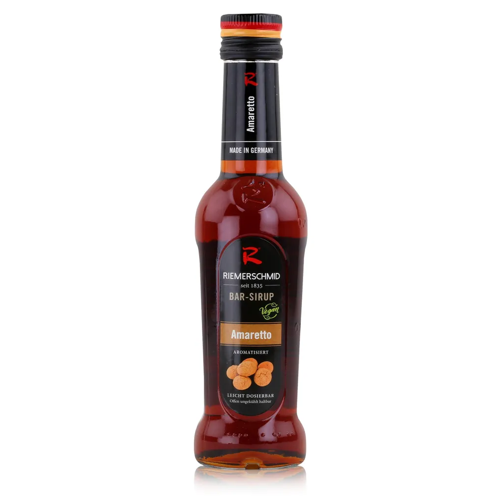 Riemerschmid Bar-Sirup Amaretto 0,25L - Cocktails Milchshakes (1er Pack)