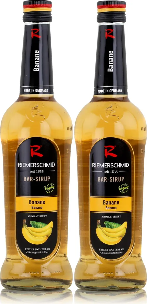 Riemerschmid Bar-Sirup Banane 0,7L - Cocktails Milchshakes (2er Pack)