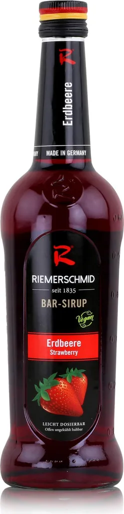 Riemerschmid Bar-Sirup Erdbeere 0,7L - Cocktails Milchshakes (1er Pack)