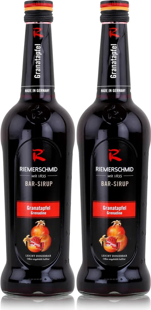 Riemerschmid Bar-Sirup Granatapfel 0,7L- Cocktails Milchshakes (2er Pack)