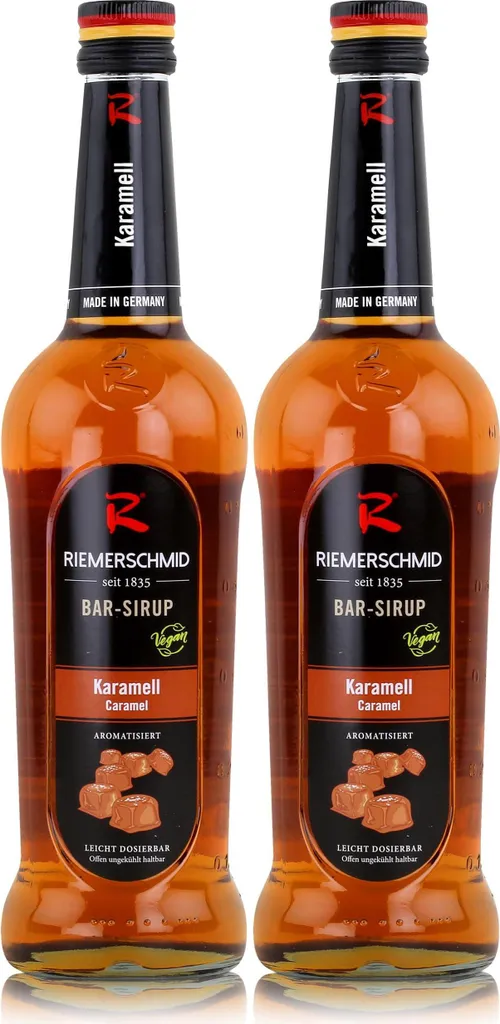 Riemerschmid Bar-Sirup Karamell 0,7L - Cocktails Milchshakes (2er Pack)