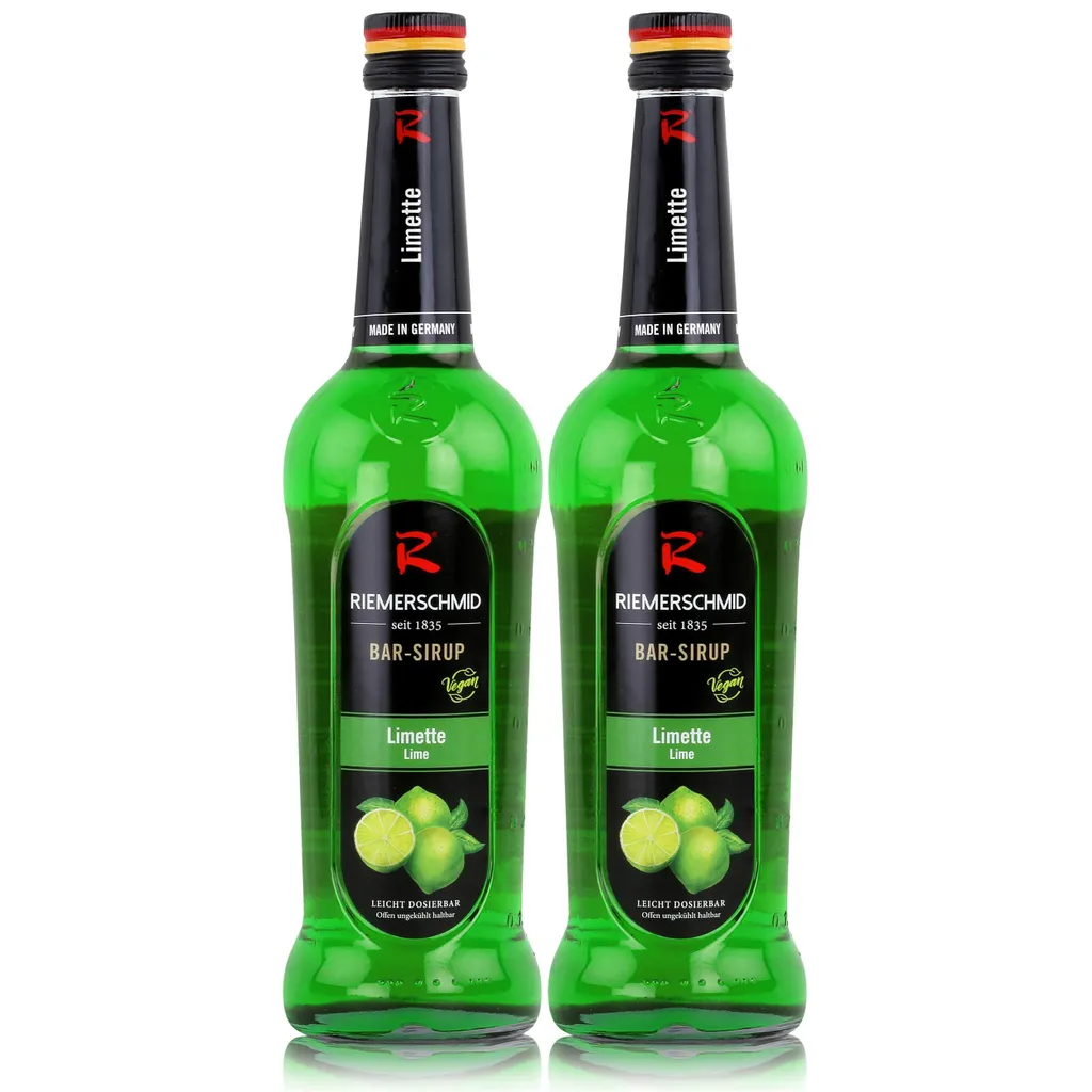 Riemerschmid Bar-Sirup Limette 0,7L - Cocktails Milchshakes (2er Pack)
