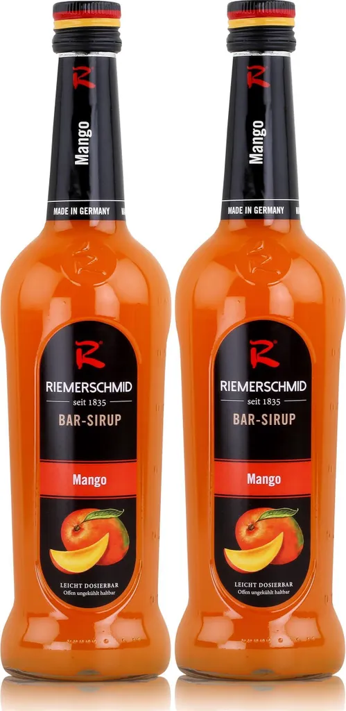 Riemerschmid Bar-Sirup Mango 0,7L - Cocktails Milchshakes (2er Pack)