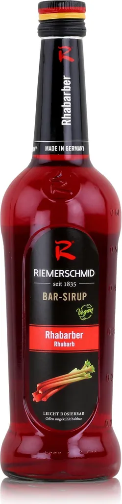 Riemerschmid Bar-Sirup Rhabarber 0,7L - Cocktails Milchshakes (1er Pack)