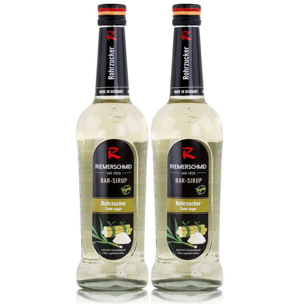 Riemerschmid Bar-Sirup Rohrzucker 0,7L - Cocktails Milchshakes (2er Pack)