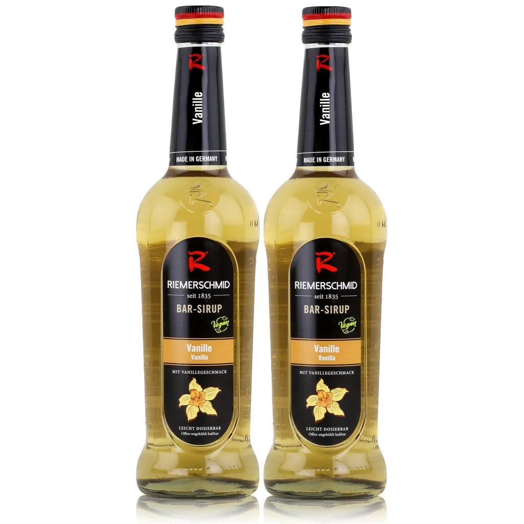 Riemerschmid Bar-Sirup Vanille 0,7L - Cocktails Milchshakes (2er Pack)