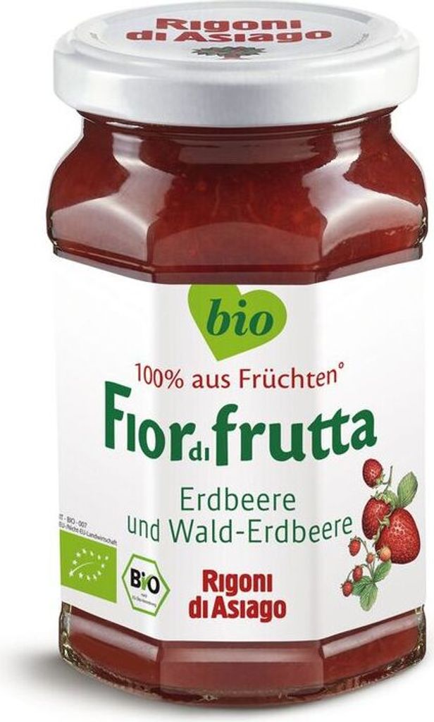 Rigoni di Asiago Fiordifrutta Erdbeeren- und Walderdbeeren-Aufstrich -- 250g x 6  - 6er Pack VPE