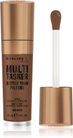 Rimmel Multi-Tasker Better Than Filters brightening makeup primer to unify skin tones