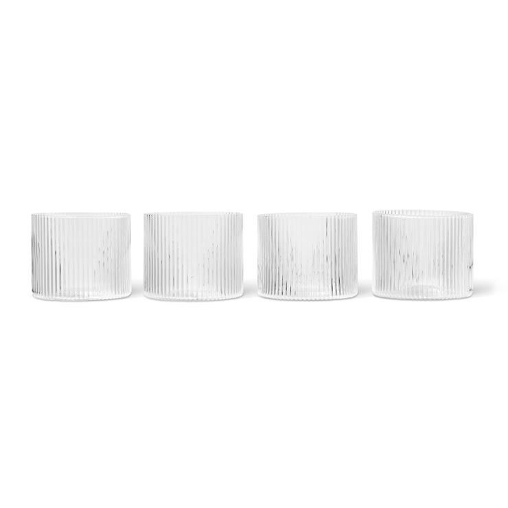 Ripple glass low 4 pack