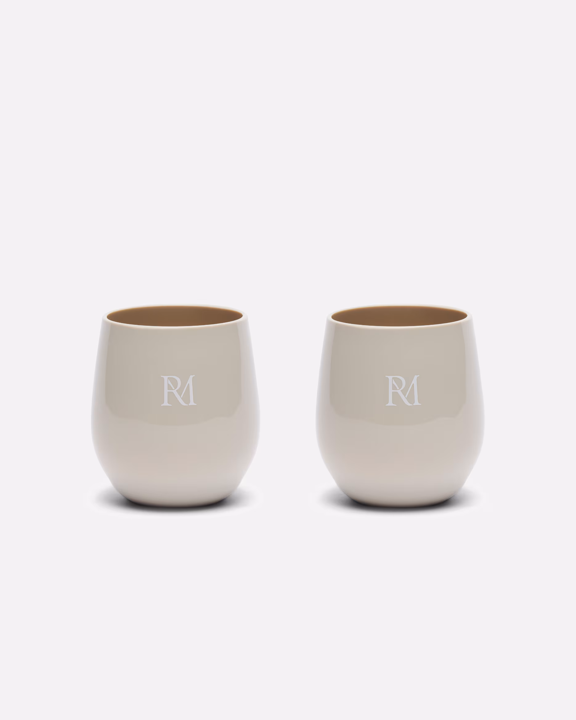Riviera Maison Glass RM Monogram Outdoor Water Glass Set of 2 with RM logo