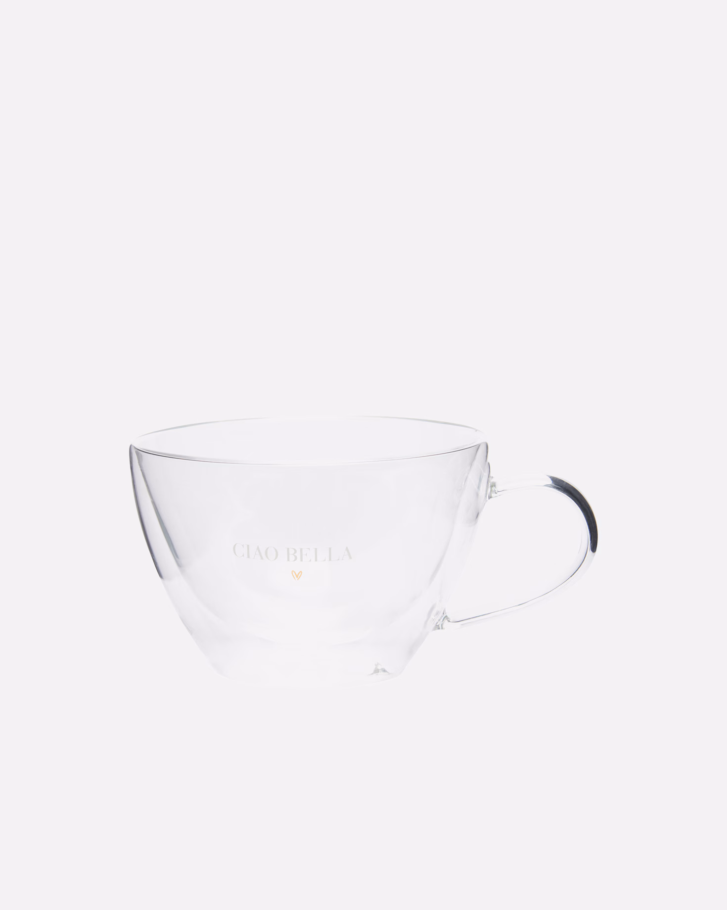 Riviera Maison cup Ciao Bella double-walled glass with text