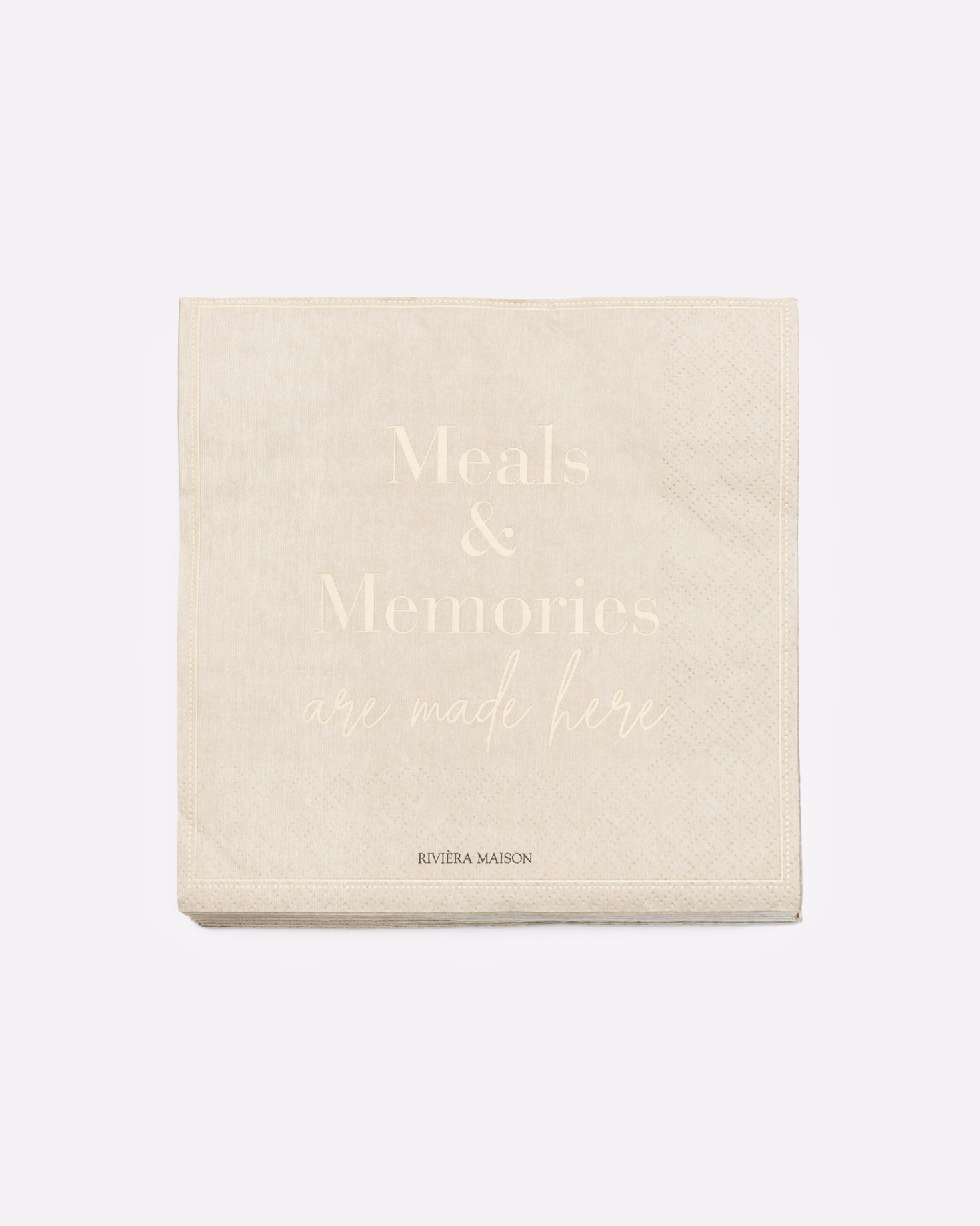 Riviera Maison Table Linens Meals & Memories Napkins