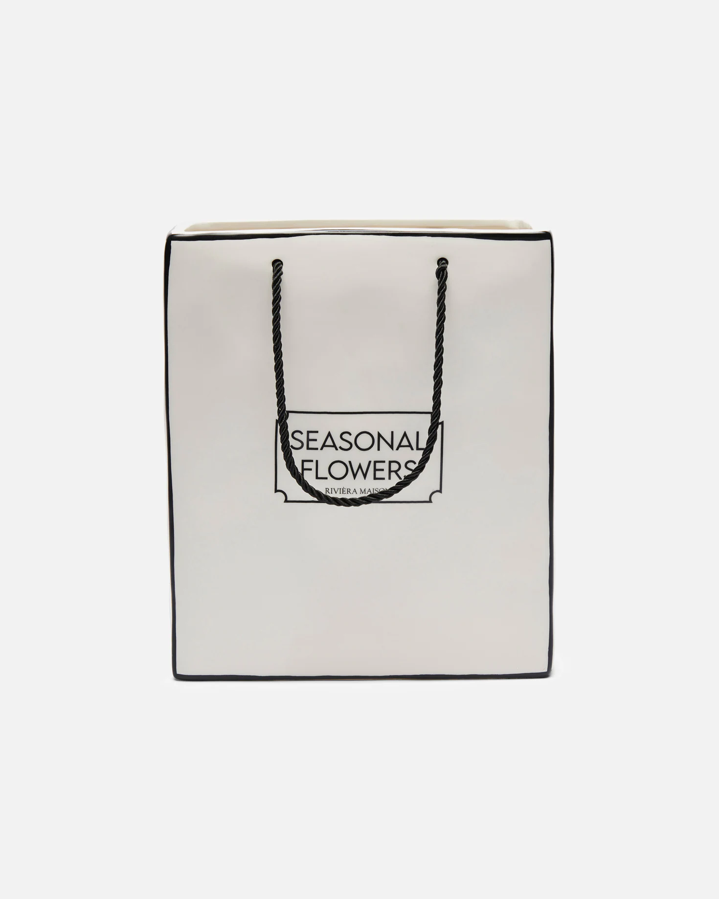 Riviera Maison Vase Seasonal Flowers Ceramic vase, flower vase in the shape of a bag