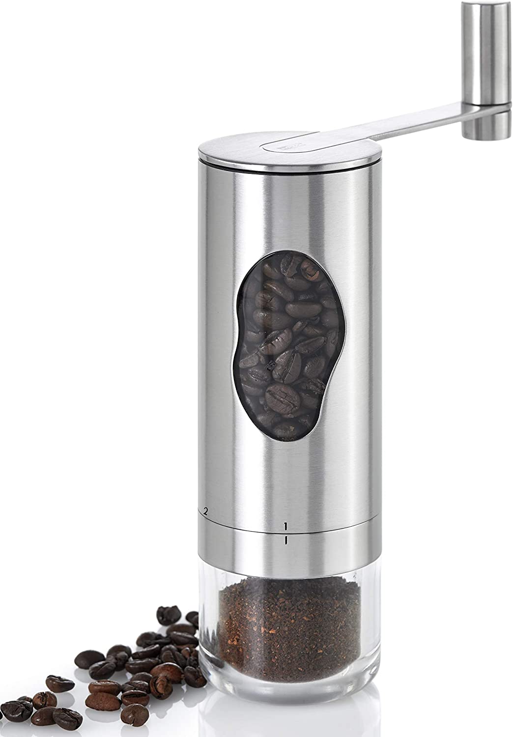 AdHoc MC01 Manual Coffee Grinder MRS. BEAN Ceramic Grinder Stainless Steel Acrylic Plastic