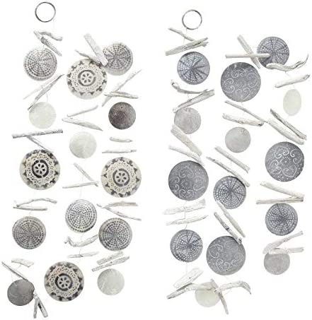 Annastore 2-Piece Set CAPIZ Decorative Garland Length 180 cm (Pack of 2)