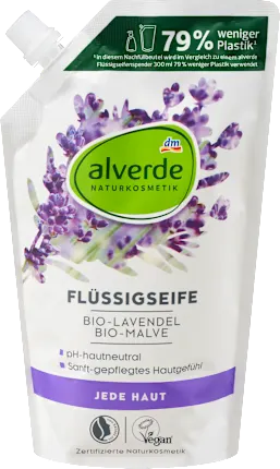 Liquid soap lavender, mallow refill pack, 500 ml