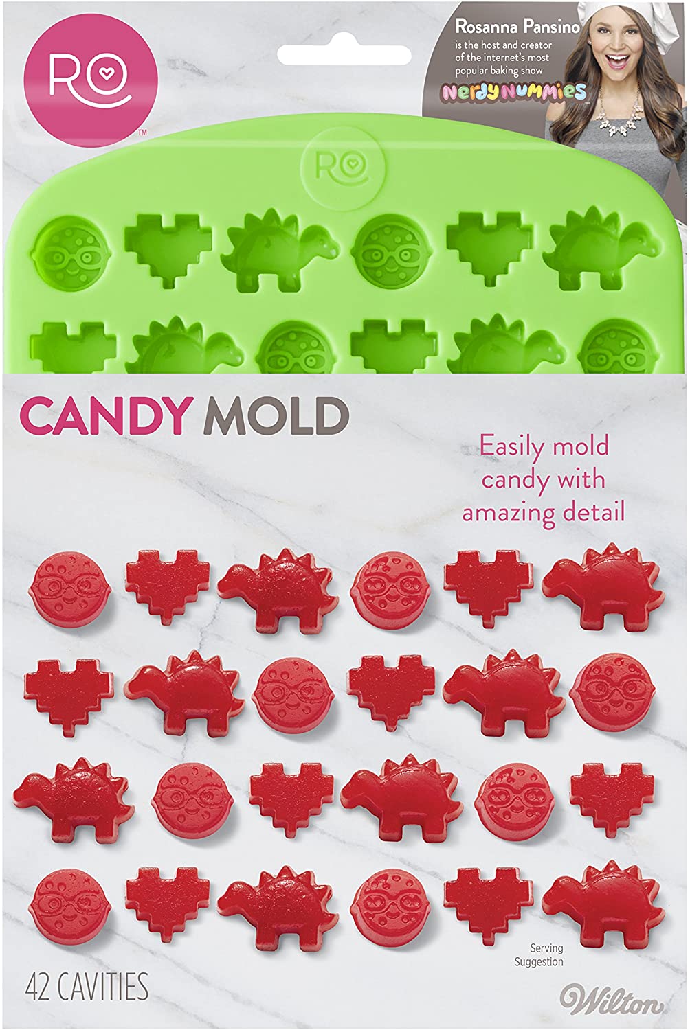 Wilton RO Nerdy Nummies Silicone Candy Mold – 42 Cavity
