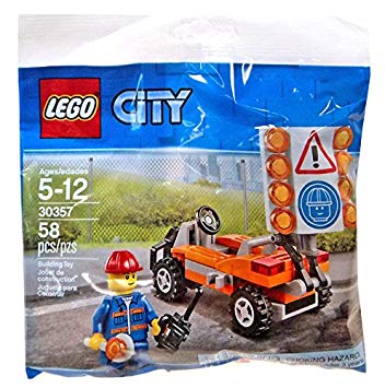 Lego Road Workers With Construction Protection Pieces