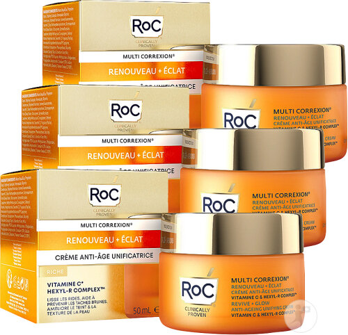 RoC Multi Correxion Renouveau + Éclat Rich Anti-Ageing Cream Jar 50ml Promo 2+1