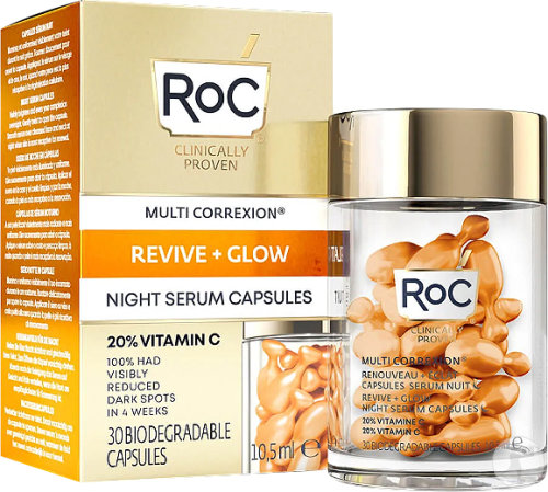 RoC Multi Correxion Revive + Glow Vitamin C Night Serum 30 capsules