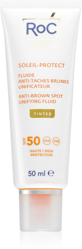 RoC Soleil Protect Anti Brown Spots Unifying Fluid Tinted tinted fluid for complexion unification SPF 50
