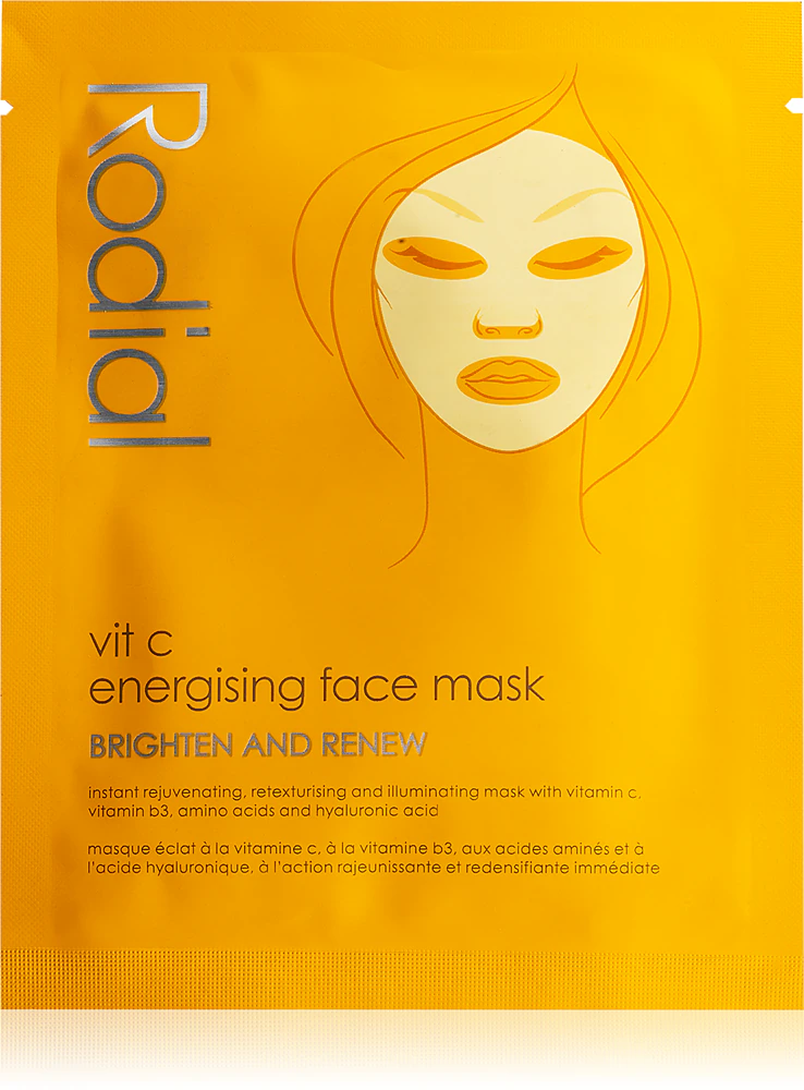 Rodial Vit C Energizing Face Mask revitalizing textile mask for brightening the skin with vitamin C