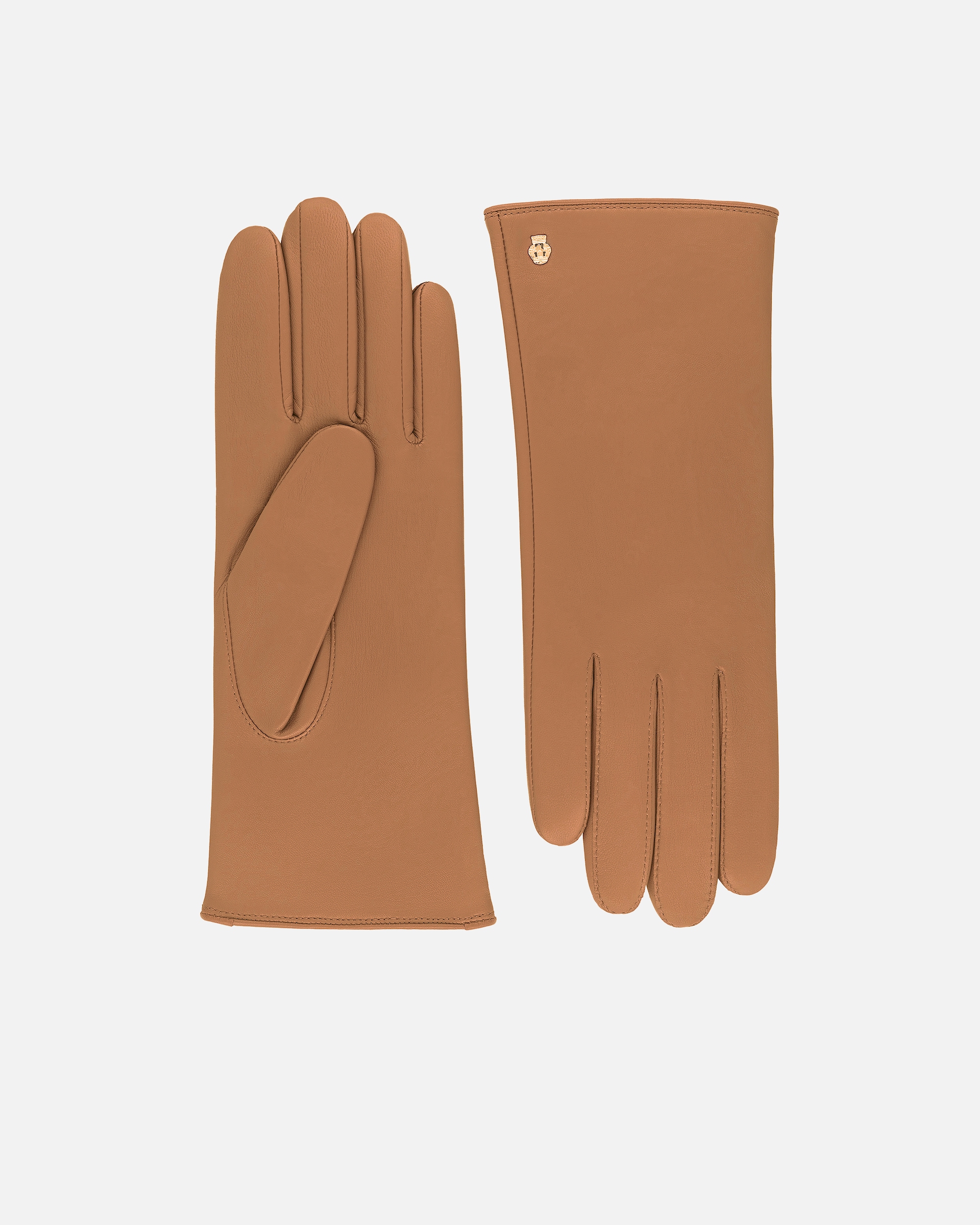 ROECKL gloves gloves Hamburg women's leather wool lining camel