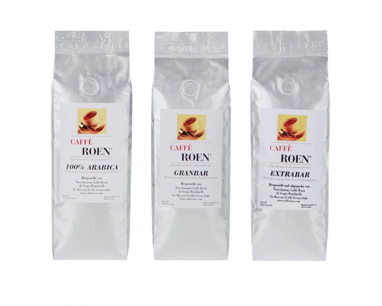 Roen Caffè Tasting Package 3 X 250G Beans