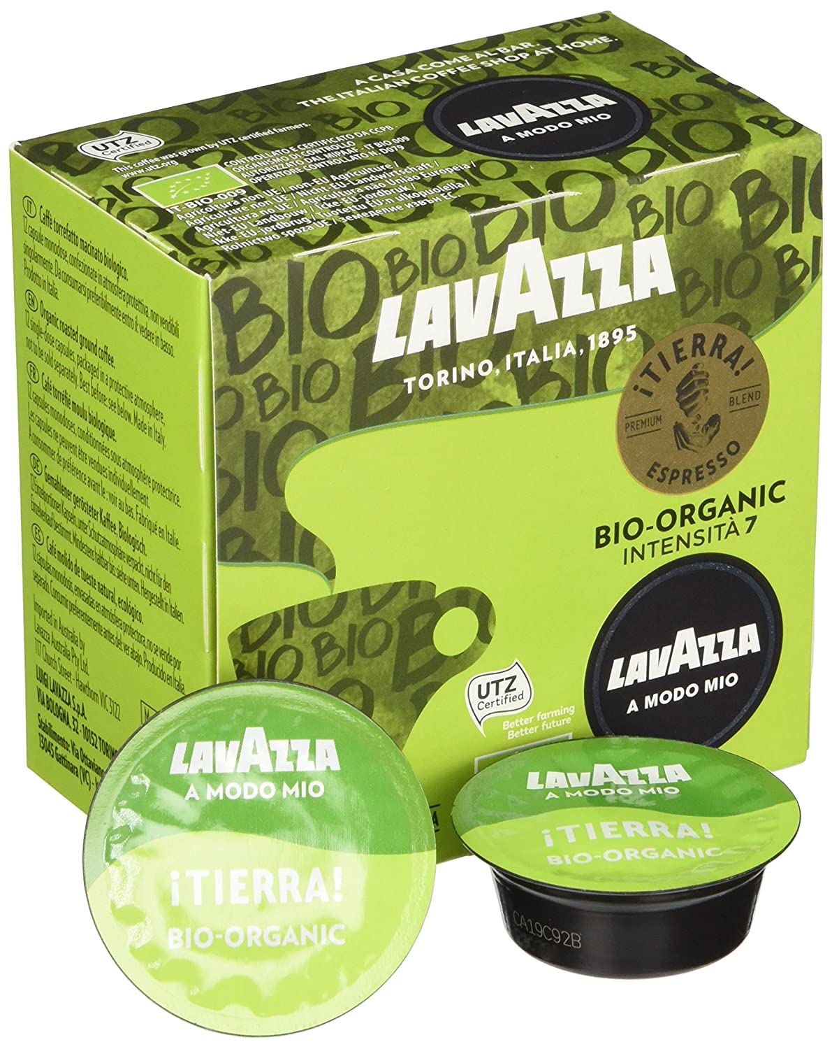 LAVAZZA A Modo Mio Espresso Tierra Bio-Organic 12 Kapseln, 5er Pack (5 x 90 g)