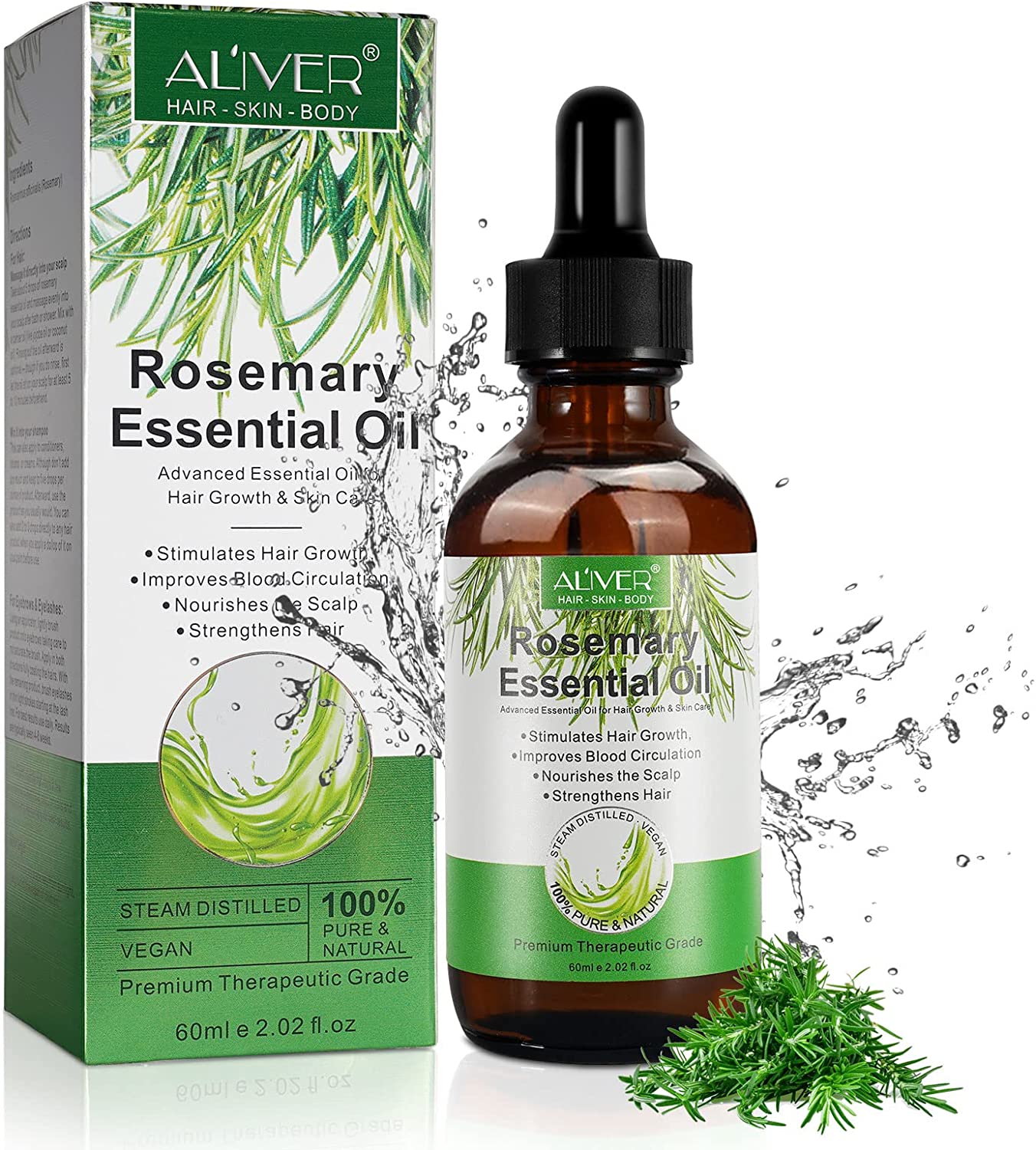 Rosemary Essential Oil for Hair, 60 ml, 2.02 oz