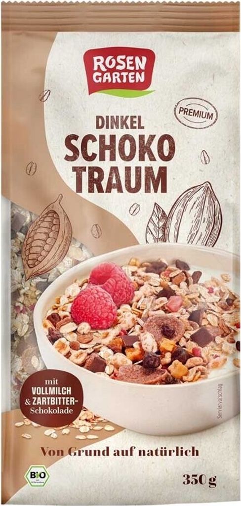 Rosengarten Dinkel-Schoko-Traum-Müsli -- 350g