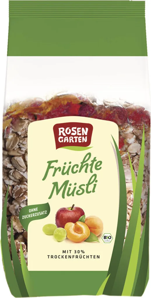 Rosengarten Früchte-Müsli ungesüßt -- 2000g