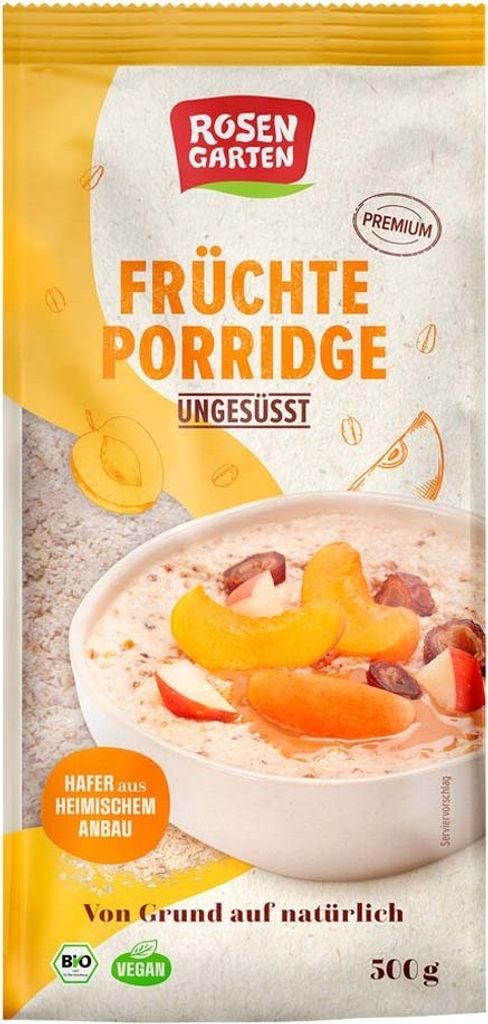 Rosengarten Früchte-Porridge ungesüßt -- 500g
