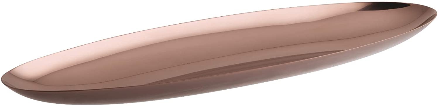 Rosenthal Sambonet 55519U46 Linea Q Stainless Steel / PVD Rum Fruit Plate Goccia (Pack of 1)