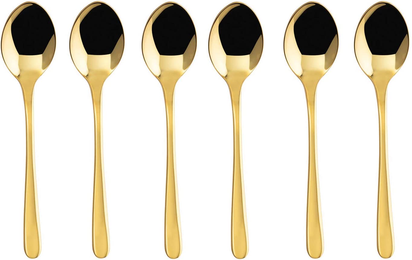 Rosenthal Sambonet Sambonet Taste Oro Gold PVD 52553G37 Coffee Spoons Set of 6