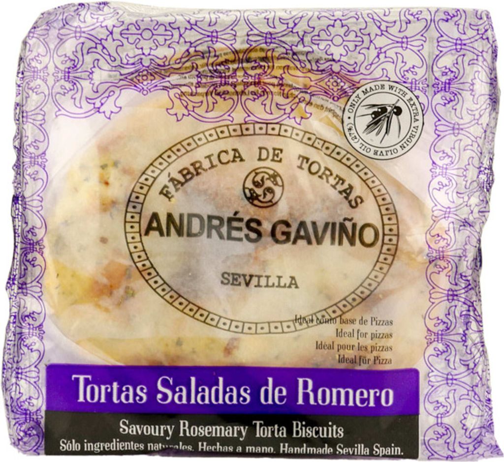 Rosemary salted biscuits - Tortas saladas Andrés Gaviño (180g)