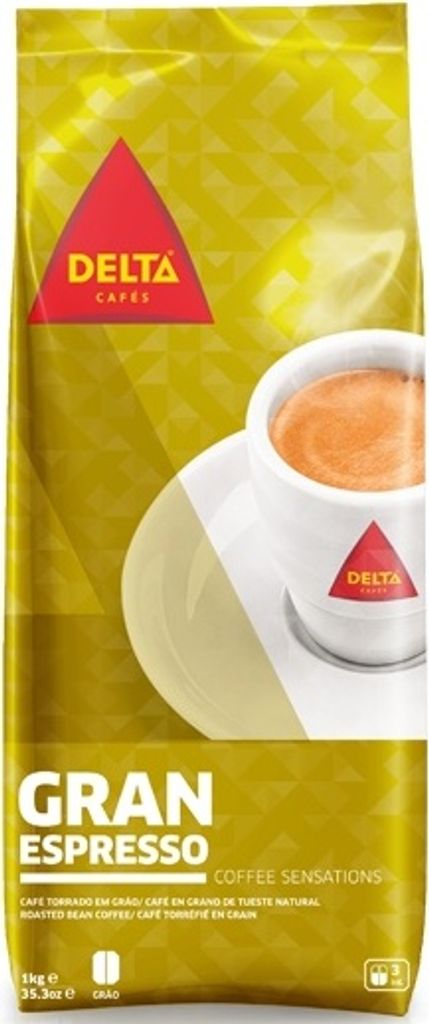 Roasted coffee, whole bean - Café Delta Gran Espresso - Delta Cafés - Portugal