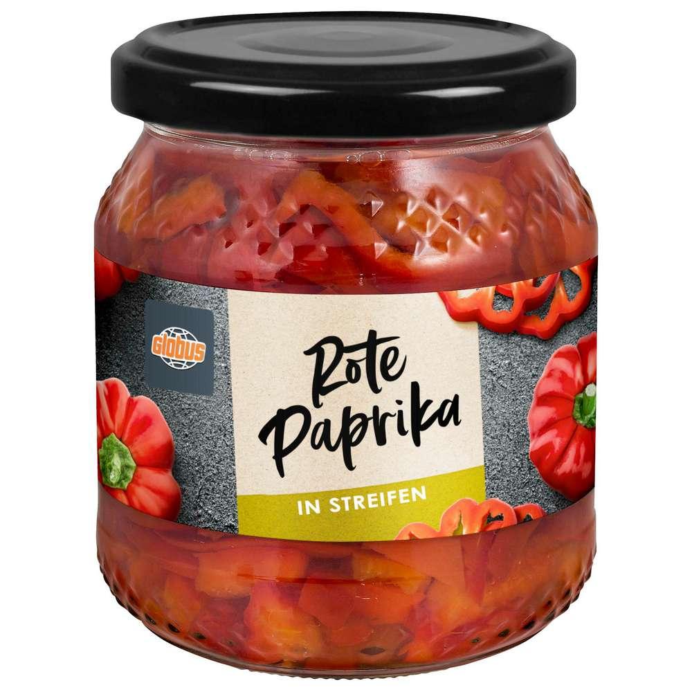 Red peppers, cut into strips