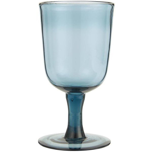 Red wine glass blue by Ib Laursen