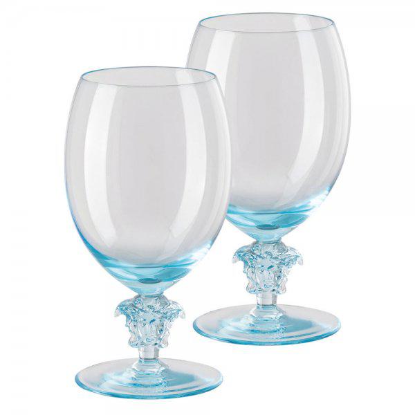 Red wine glass Medusa Lumiere Teal Blue (2-piece) from Versace by Rosenthal