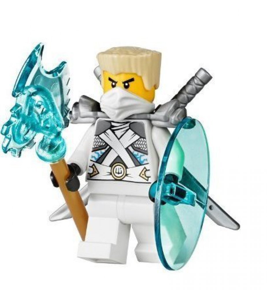 Lego Ninjago 70728 Mini Figure Zane Titanium Ninja With Weapons