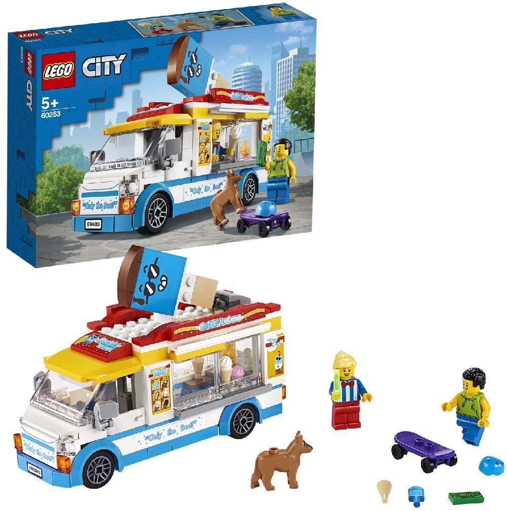 Lego 60253 Ice Cream Truck City Toy With Skater And Dog Figure, For Ages 5 
