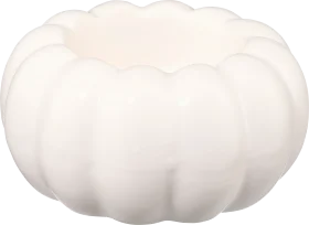 Boltze tealight holder, pumpkin, white, 1 pc