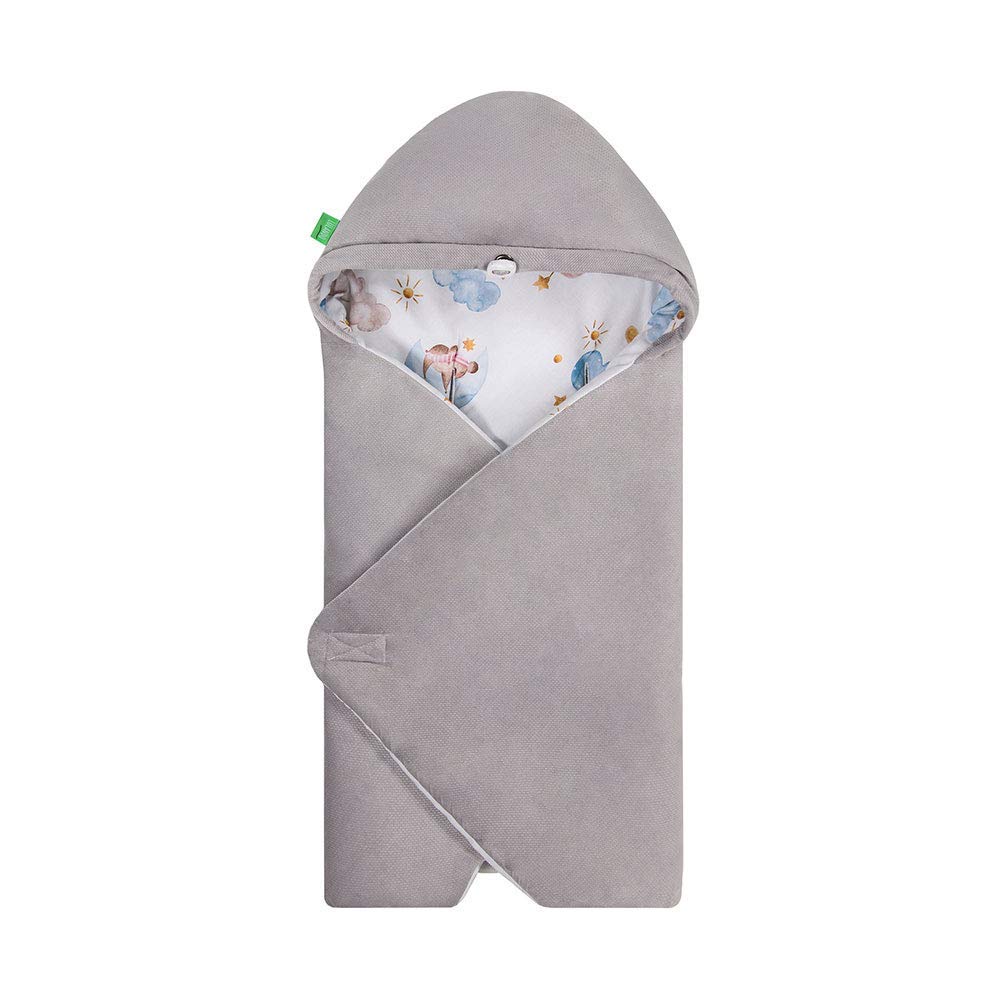 LULANDO Art Baby Winter Swaddling Blanket, Baby Sleeping Bag for Baby Carrier, Sleeping Bag for Baby Seat, Car Seat, Sleeping Bag for Infants, 75 x 75 cm (Sleepy)